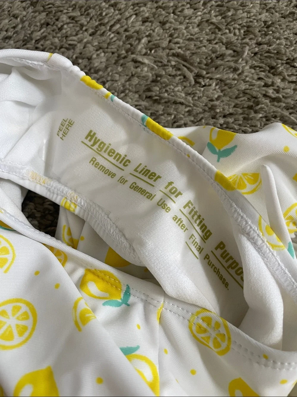 Epic Threads One-Piece Swimsuit with Yellow Lemon Print